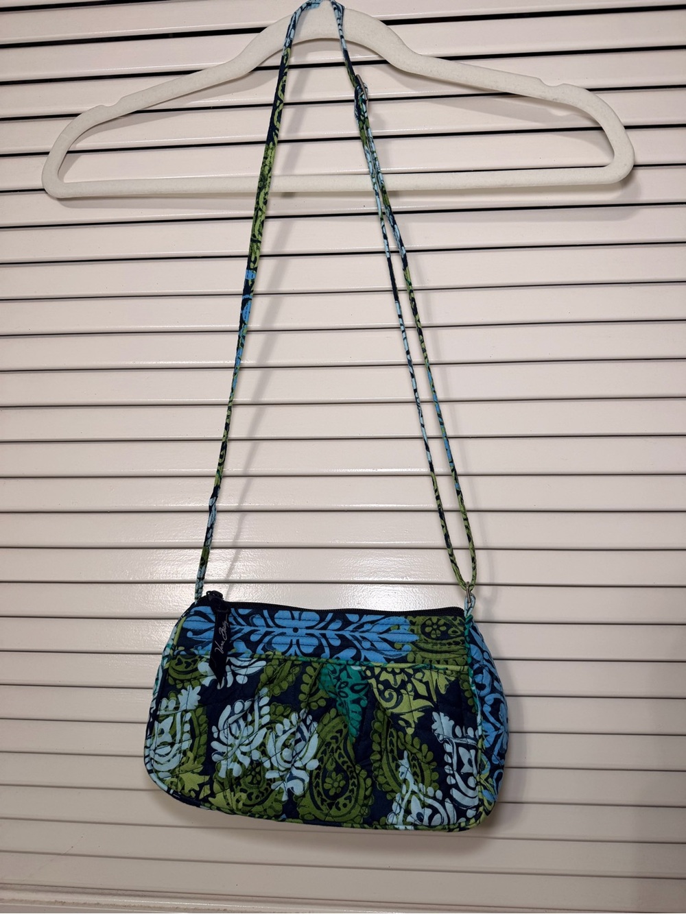 Vera Bradley Blue & Green Floral Quilted Crossbody